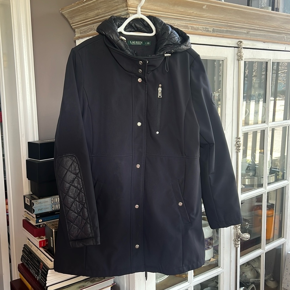 LAUREN RALPH LAUREN NAVY COAT, L